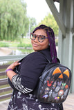 Pumpkin Kult Small Display Backpack -Black and Orange Glitter*