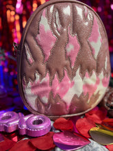 Load image into Gallery viewer, Black Friday sale Handcrafted We Stay Creepy Bag: Pink Glitter and Strawberry milk pink Cow print