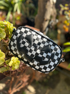 Handcrafted Belt bag : Black and White Checkered
