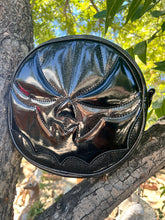 Load image into Gallery viewer, Hand Crafted Bat Mouth: Black Glitter and patent black