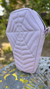 Handcrafted Spiderweb Coffin bag-Lavender