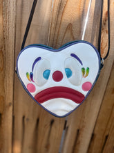 Load image into Gallery viewer, Handcrafted Sad Clown Heart Bag Rainbow - Pre Order