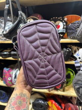 Load image into Gallery viewer, Handcrafted: Side Bag spiderweb Purple