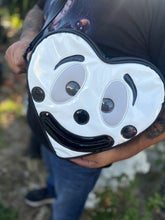 Load image into Gallery viewer, Handcrafted Double sided Clown Heart Bag Black and White- Pre Order