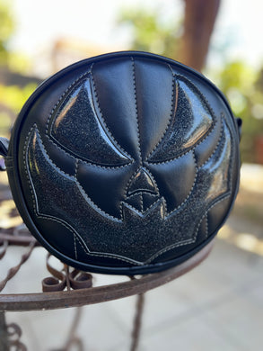 Handcrafted Small Bat mouth Black and glitter black