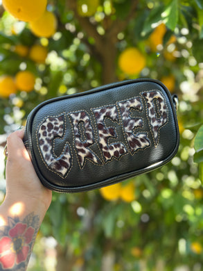 Hand Crafted : small square Bag CREEP Leopard