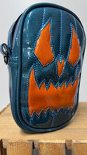 Load image into Gallery viewer, Handcrafted: Side Bag Teal Glitter and Orange Glitter