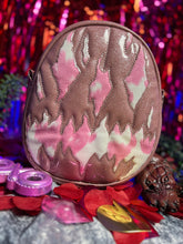 Load image into Gallery viewer, Black Friday sale Handcrafted We Stay Creepy Bag: Pink Glitter and Strawberry milk pink Cow print