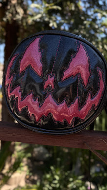 Handcrafted Stark Raving Bag: Glitter Black & hot pink Glitter