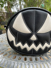 Load image into Gallery viewer, Hand Crafted : SMALL Mean Face Black and White Glitter