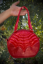 Load image into Gallery viewer, Handcrafted Large Crimson Web Dual Handbag