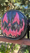 Load image into Gallery viewer, Handcrafted Stark Raving Bag: Glitter Black &amp; hot pink Glitter