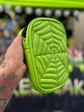 Load image into Gallery viewer, Handcrafted: Side Bag spiderweb Lime Green