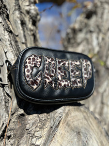 Hand Crafted : small square Bag CREEP Leopard