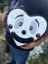 Load image into Gallery viewer, Handcrafted Double sided Clown Heart Bag Black and White- Pre Order