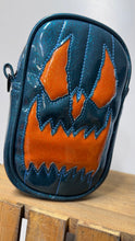 Load image into Gallery viewer, Handcrafted: Side Bag Teal Glitter and Orange Glitter
