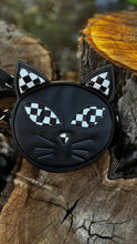 Load image into Gallery viewer, Hand Crafted Kitten Bag Black and checkered
