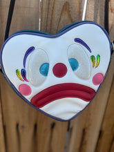 Load image into Gallery viewer, Handcrafted Sad Clown Heart Bag Rainbow - Pre Order