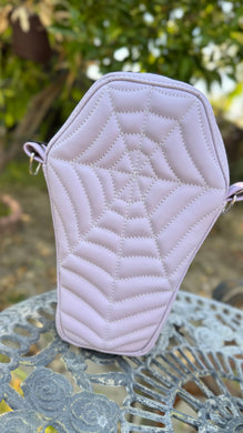 Handcrafted Spiderweb Coffin bag-Lavender