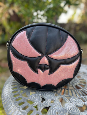 HandCrafted Bat Mouth: Kiwi and Pink Glitter