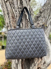 Load image into Gallery viewer, Summerween Tote bag Black and Glitter Purple