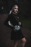 Pumpkin Kult: Bad Baby- Black and mint Glitter Pumpkin Bag