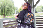 Pumpkin Kult Small Display Backpack -Black and Orange Glitter*