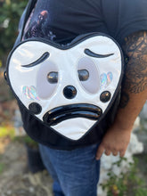 Load image into Gallery viewer, Handcrafted Double sided Clown Heart Bag Black and White- Pre Order