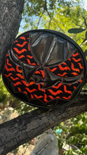 Load image into Gallery viewer, Hand Crafted Bat Mouth: Black glitter and Orange Bats