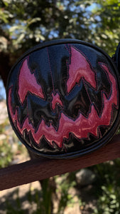 Handcrafted Stark Raving Bag: Glitter Black & hot pink Glitter