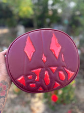 Load image into Gallery viewer, Handcrafted: BOO! Face - Wine Body and Red Glitter "BOO" Face