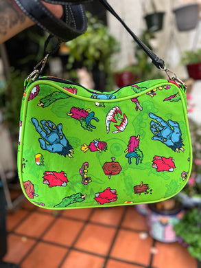 Hand crafted Hades Crossbody handbag Grave Offerings- green