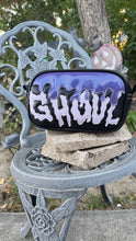 Load image into Gallery viewer, Hand Crafted : Small square Ghoul Bag Black and lavender pastels