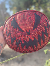 Load image into Gallery viewer, Hand Crafted: Bad Company Pumpkin Red Croc with patent black