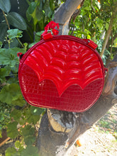 Load image into Gallery viewer, Handcrafted Large Crimson Web Dual Handbag