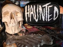 Load image into Gallery viewer, Hand Crafted : Small square Haunted Bag Black and Glow in the Dark