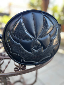 Handcrafted Small Bat mouth Black and glitter black