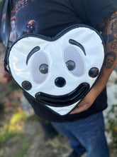 Load image into Gallery viewer, Handcrafted Double sided Clown Heart Bag Black and White- Pre Order