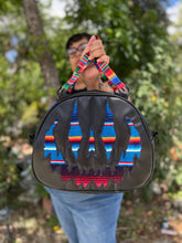 Load image into Gallery viewer, Handcrafted Too Bad Pumpkin bag/ Black and Serape -Handbag/Crossbody Dual