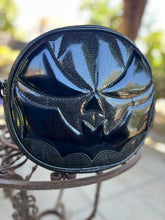 Load image into Gallery viewer, Hand Crafted Bat Mouth: Black Glitter and patent black