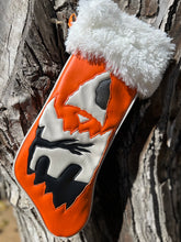 Load image into Gallery viewer, Creepmas Stocking: Orange Graveyard Scene
