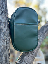 Load image into Gallery viewer, Handcrafted: Side Bag Forest Green and Camel brown