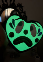 Load image into Gallery viewer, Pre order Hand Crafted: Sad Clown Heart Green
