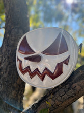 Load image into Gallery viewer, Handcrafted mean Snowman bag: Patent White with glitter Red and Red glitter nose