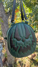 Load image into Gallery viewer, Hand Crafted : The Jackal Pumpkin bag Green and Black