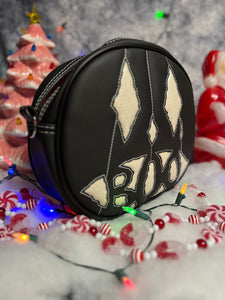 Handcrafted - BOO! Face Black and white glitter