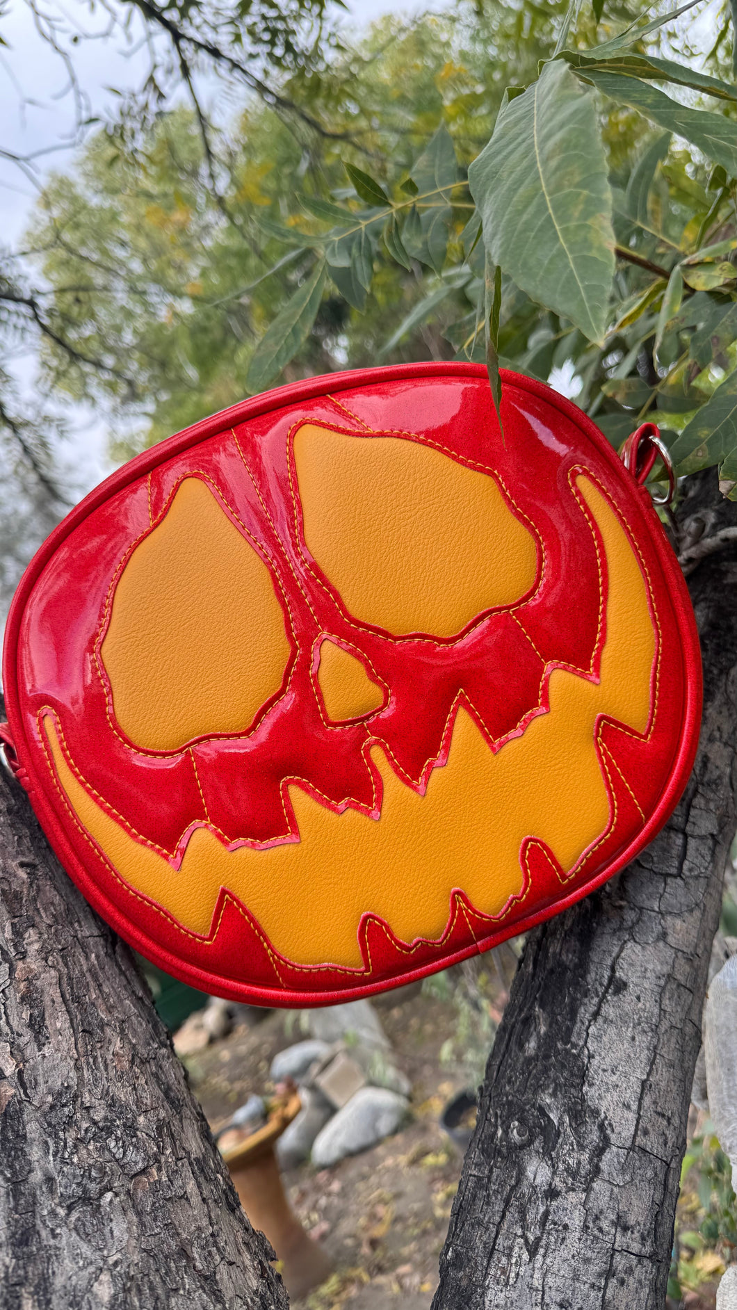 Black Friday Sale Handcrafted - Unfortunate soul Glitter Neon Red and Matte Yellow