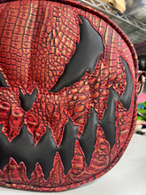 Load image into Gallery viewer, Hand Crafted: Bad Company Pumpkin Red Croc with patent black