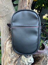 Load image into Gallery viewer, Handcrafted: Side Bag Black with mermaid pink