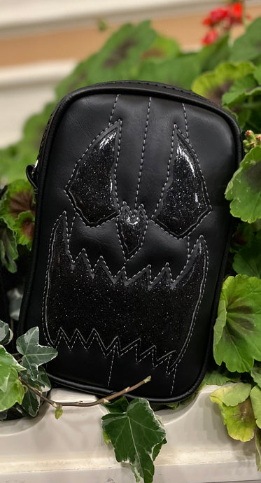 PRE ORDER Handcrafted: Side Bag Black with Black  Glitter
